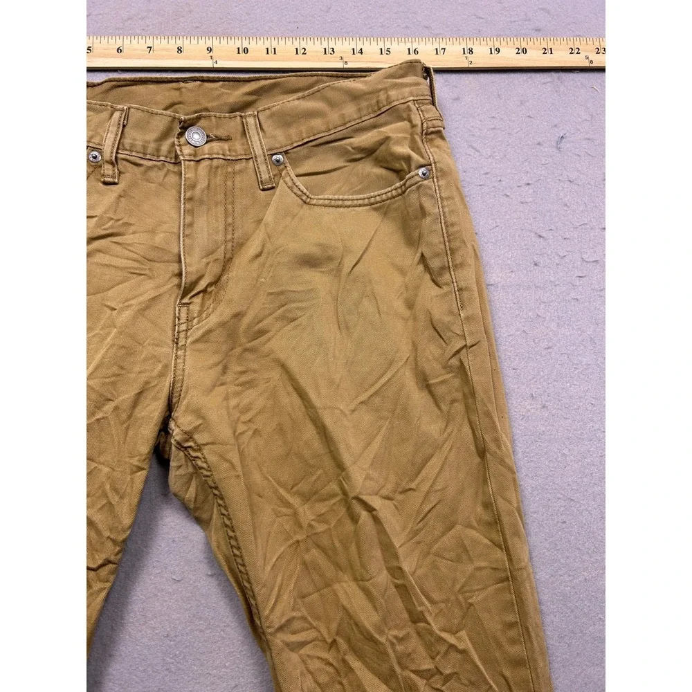 Levis 514 Straight Fit Cotton Twill Tan Khaki 32x30 Mens
